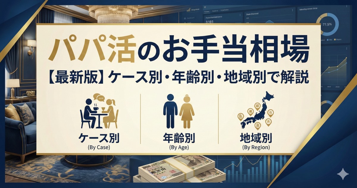 パパ活相場の現実と下落傾向｜20代・40代・50代、1時間・ホテル・地方別に分かる最新相場